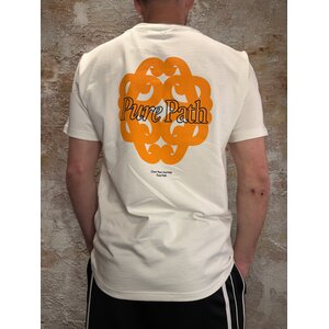 Pure Path Bold Emblem T-shirt White Orange