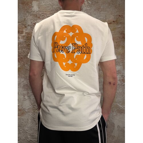 Pure Path Bold Emblem T-shirt White Orange
