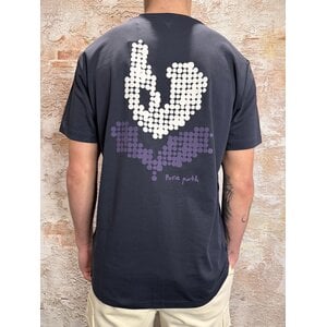 Pure Path Pixel Flower T-shirt Dark Navy