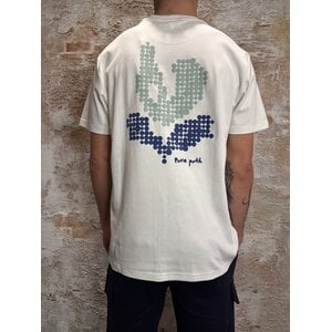 Pure Path Pixel Flower T-shirt Off White