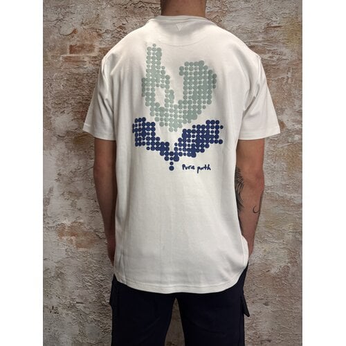 Pure Path Pixel Flower T-shirt Off White
