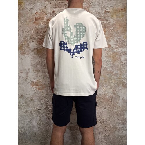 Pure Path Pixel Flower T-shirt Off White