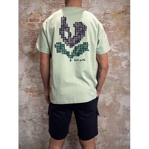 Pure Path Pixel Flower T-shirt Light Green