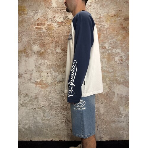 Equalité Equalité Jett Raglan Longsleeve White Navy