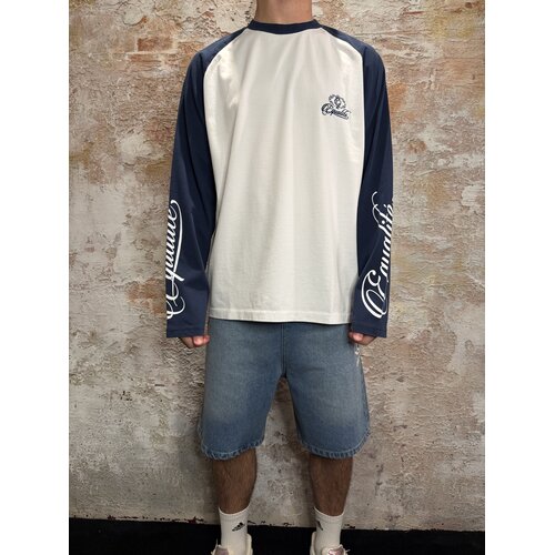 Equalité Equalité Jett Raglan Longsleeve White Navy