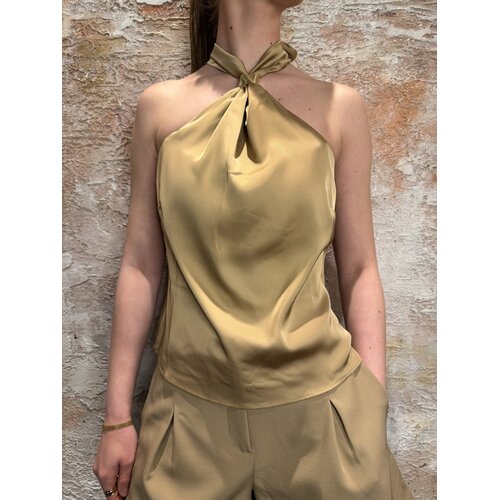 Nikkie Ribe Halter Top Tanin