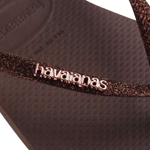 Havaianas Slim Glitter Dark Brown Havaianas Slim Glitter Dark Brown