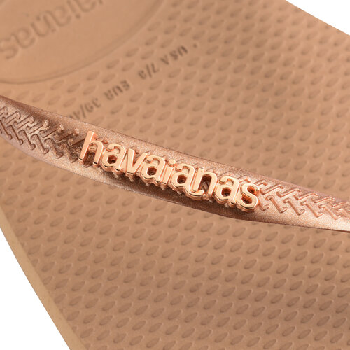 Havaianas Slim Logo Metallic Rose