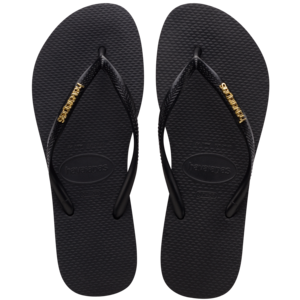 Havaianas Logo Metallic Black Golden