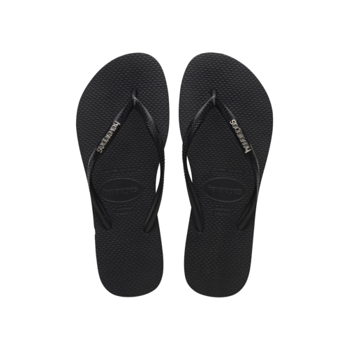 Havaianas Logo Metallic Black Golden