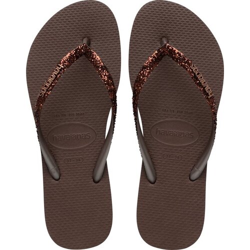 Havaianas Slim Glitter Dark Brown Havaianas Slim Glitter Dark Brown