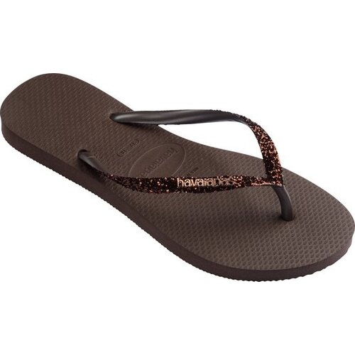 Havaianas Slim Glitter Dark Brown Havaianas Slim Glitter Dark Brown