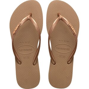 Havaianas Slim Logo Metallic Rose Havaianas Slim Logo Metallic Rose