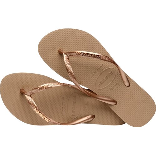 Havaianas Slim Logo Metallic Rose
