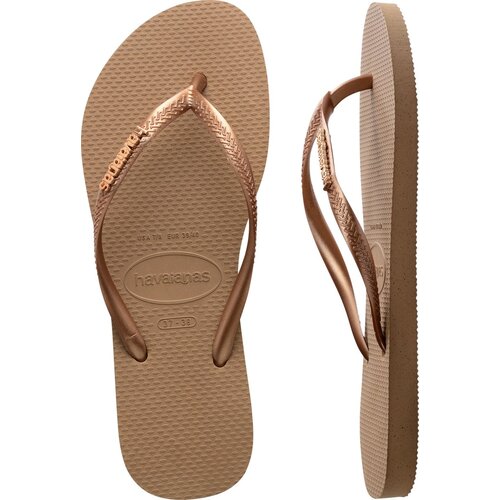 Havaianas Slim Logo Metallic Rose
