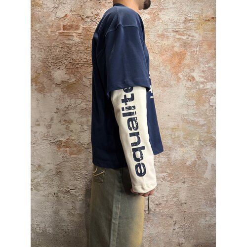 Equalité Elan Oversized Longsleeve Navy White Equalité Elan Oversized Longsleeve Navy White