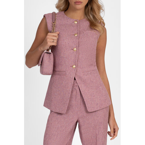 Nikkie Reza Glitter Waistcoat Peach Skin