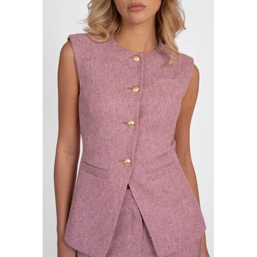 Nikkie Reza Glitter Waistcoat Peach Skin