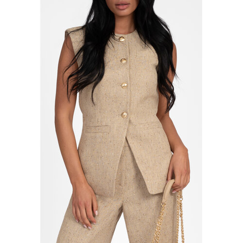 Nikkie Reza Glitter Waistcoat Tanin