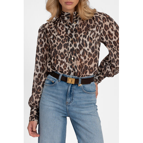 Nikkie Retiro Luipaard Blouse Cacao