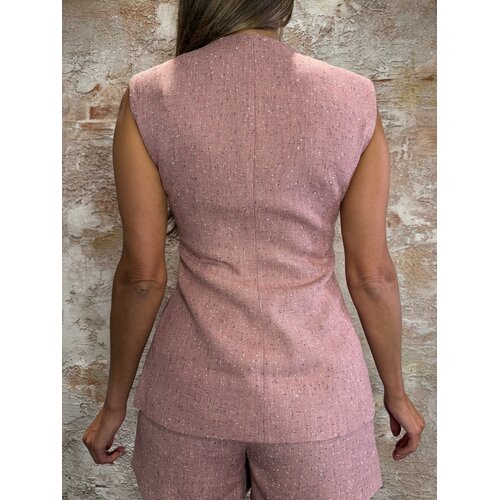 Nikkie Reza Glitter Waistcoat Peach Skin