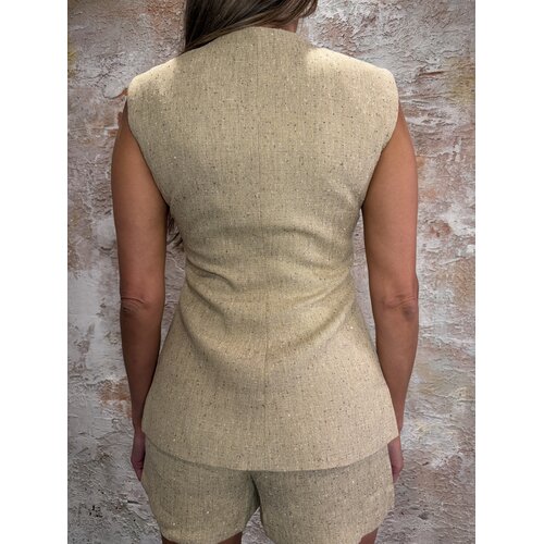 Nikkie Reza Glitter Waistcoat Tanin