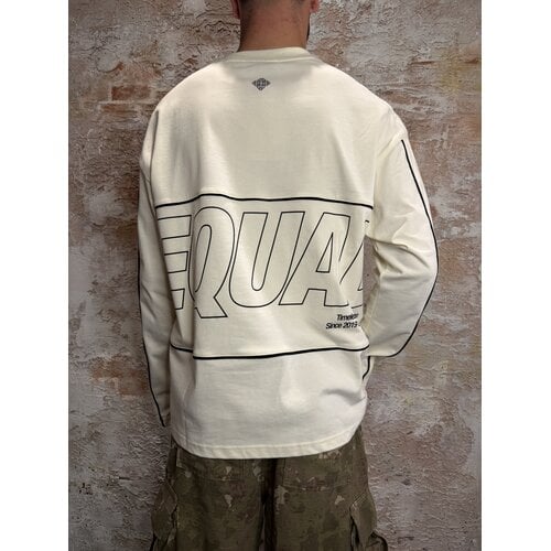 Equalité Equalité Bruno Line Oversized Longsleeve Off White