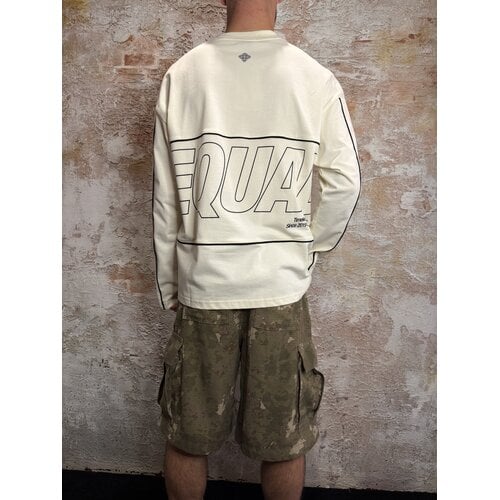 Equalité Equalité Bruno Line Oversized Longsleeve Off White