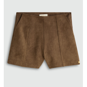 Josh V Vik Suede Look Short Dark Khaki