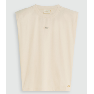 Josh V Sue T-Shirt Met Schoudervuling Ecru