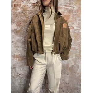 Josh V Vito Suede Look Oversized Jacket Khaki Josh V Vito Suede Look Oversized Jacket Khaki