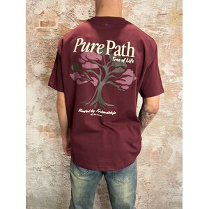 Pure Path Tree Of Life T-Shirt Wine Red Pure Path Tree Of Life T-Shirt Wine Red