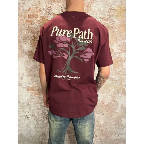 Pure Path Tree Of Life T-Shirt Wine Red Pure Path Tree Of Life T-Shirt Wine Red
