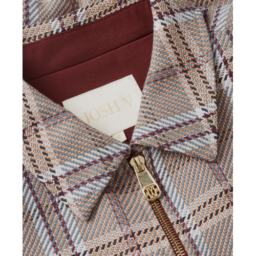 Josh V Pepper Oversized Jacket Cognac Check Josh V Pepper Oversized Jacket Cognac Check