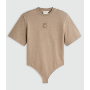 Josh V Poppy T-Shirt Met Schoudervuling Khaki Josh V Poppy T-Shirt Met Schoudervuling Khaki