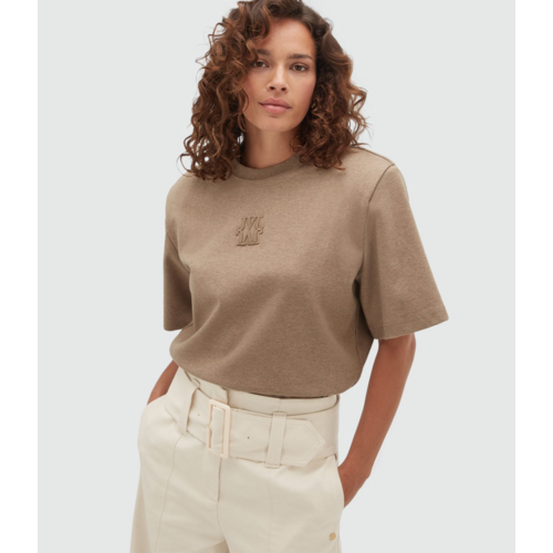 Josh V Poppy T-Shirt Met Schoudervuling Khaki Josh V Poppy T-Shirt Met Schoudervuling Khaki