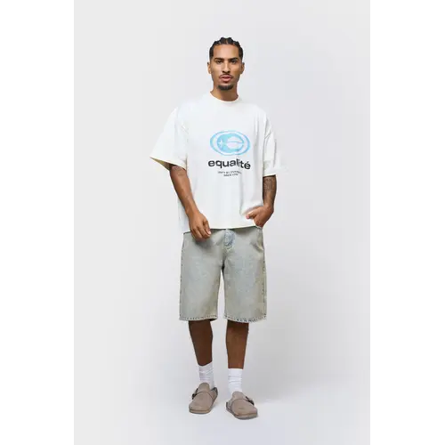 Equalité Elan Boxy Oversized Tee White Blue Equalité Elan Boxy Oversized Tee White Blue
