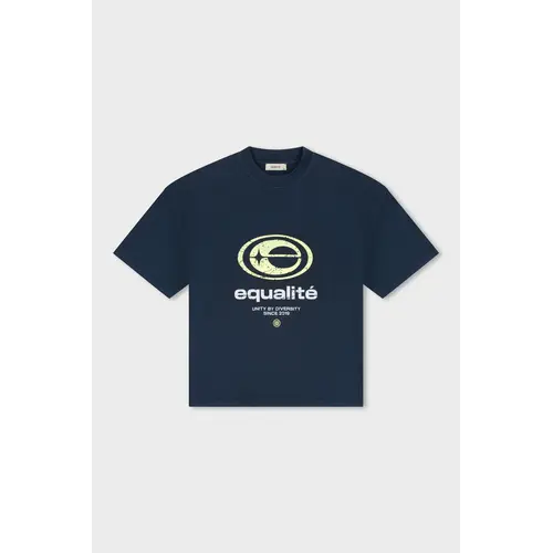 Equalité Elan Boxy Oversized Tee Navy Yellow Equalité Elan Boxy Oversized Tee Navy Yellow