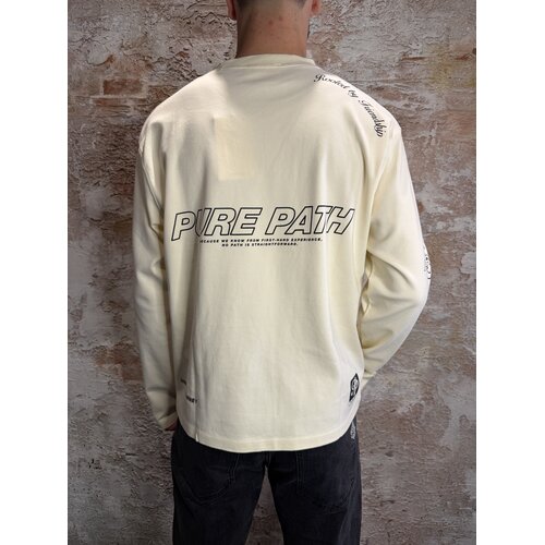 Pure Path United Longsleeve T-shirt Ecru Pure Path United Longsleeve T-shirt Ecru