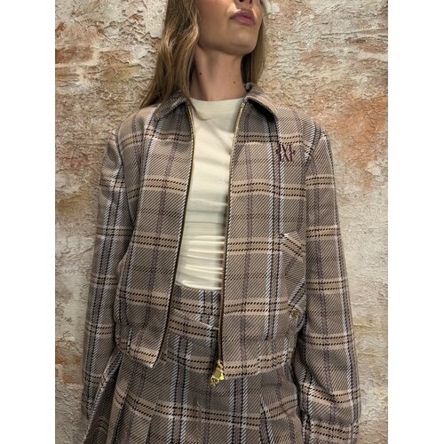 Josh V Pepper Oversized Jacket Cognac Check Josh V Pepper Oversized Jacket Cognac Check