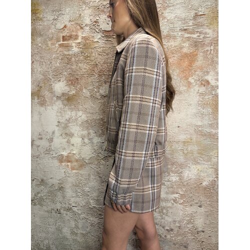 Josh V Pepper Oversized Jacket Cognac Check Josh V Pepper Oversized Jacket Cognac Check