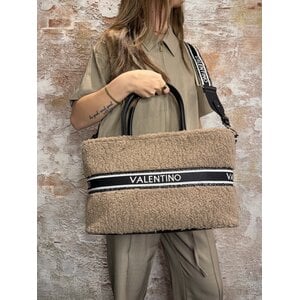 Valentino by Mario Valentino Jane Re Shopping Bag Taupe Nero Valentino by Mario Valentino Jane Re Shopping Bag Taupe Nero