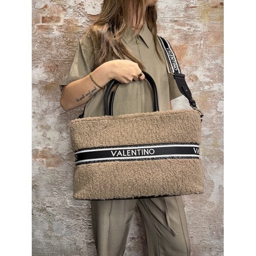 Valentino by Mario Valentino Jane Re Shopping Bag Taupe Nero Valentino by Mario Valentino Jane Re Shopping Bag Taupe Nero