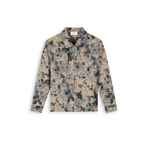 Pure Path Jacquard Flower Overshirt Taupe Pure Path Jacquard Flower Overshirt Taupe