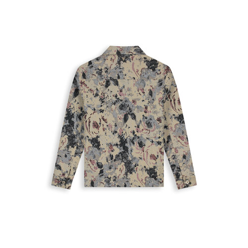 Pure Path Jacquard Flower Overshirt Taupe