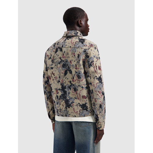 Pure Path Jacquard Flower Overshirt Taupe