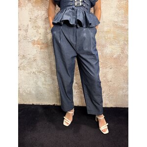 Rhyme & Hype Denim Look Metal Strap Pant Antra