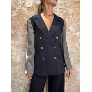 Rhyme & Hype Double Colour Taped Jacket Navy