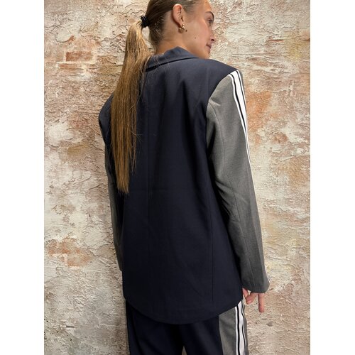 Rhyme & Hype Double Colour Taped Jacket Navy Rhyme & Hype Double Colour Taped Jacket Navy