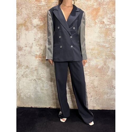 Rhyme & Hype Double Colour Taped Jacket Navy Rhyme & Hype Double Colour Taped Jacket Navy
